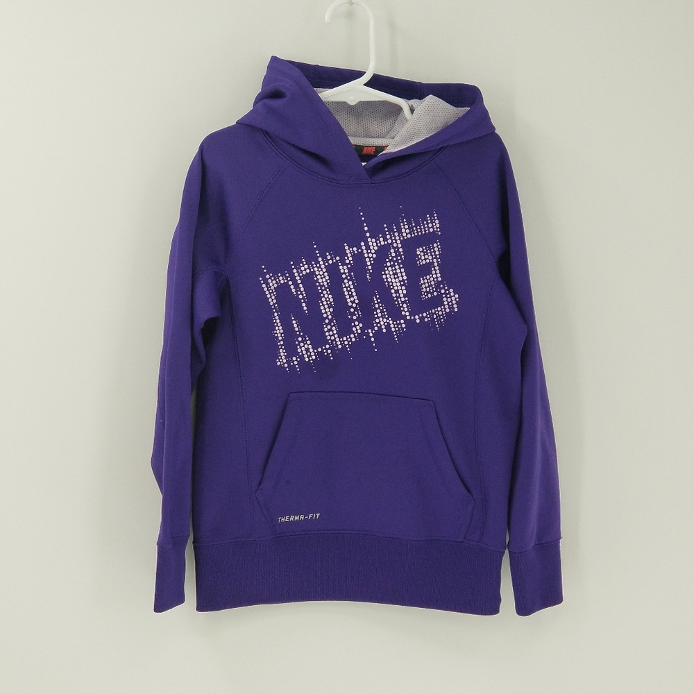 Nike Logo Girls Pullover Hoodie Sweatshirt